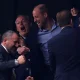 Prince william drinks beer with Aston Villa Players
