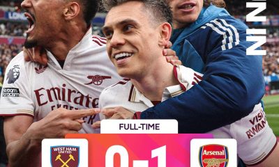 Arsenal beat West Ham, 2 wins to winning the Premier League