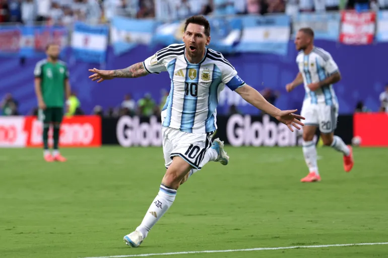 Messi scored hattrick as Argentina beat Algeria