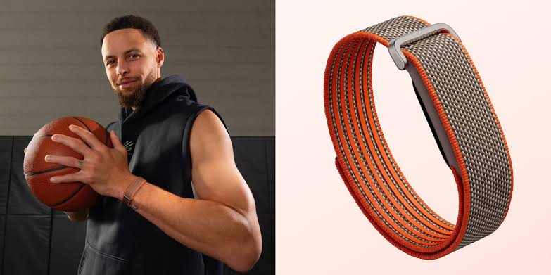 Steph Curry with Google's Fitbit Air