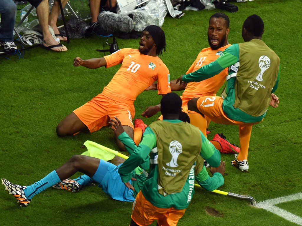 gervinho and drogba at world cup arican team
