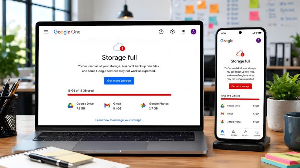 what to do when google storage is full